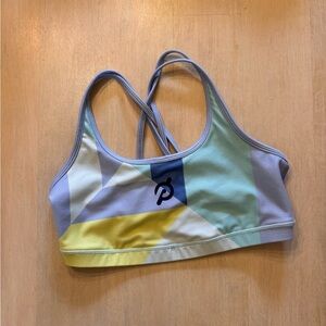 With Women's Peloton Cross Back Stretch Athletic Sports Bra Size Medium